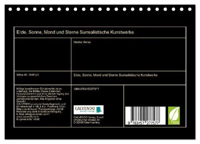 Produktbild von Erde, Sonne, Mond und Sterne Surrealistische Kunstwerke (Tischkalender 2026 DIN A5 quer), CALVENDO Monatskalender