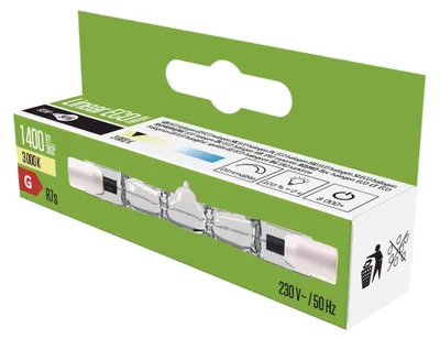Lineare Halogenlampe J78 80W R7s, warmweiss