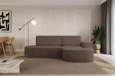 Produktbild von ALTDECOR Ecksofa mit Schlaffunktion und Bettkasten MARI-L1-S - 283x167x73cm Braun - Corner Sofa Eckcouch Couch L-Form, links/rechts angeordnet Schlafcouch Ausziehbar Wohnlandschaft