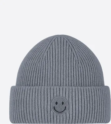 Produktbild von Faera Strickmütze mit Smiley-Stickerei One Size
