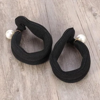 Imagen del producto de 3 piezas de formadores de moño con perlas: elegantes accesorios para crear moños, ideales para dar volumen al cabello y facilitar el peinado