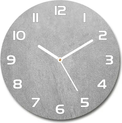 Produktbild von Wanduhr aus Glas 30fi Glasbild Glasuhr Gehärtetes Glas - weisse-zeiger - Gray wall