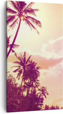 Produktbild von Bild auf Leinwand - Leinwandbild - palme dschungel - 45x80cm - Wand Bild - Wanddeko - Wandbilder - Leinwanddruck - Bilder - Kunstdruck - Wanddekoration - Leinwand bilder - Wandkunst - PA45x80-3994
