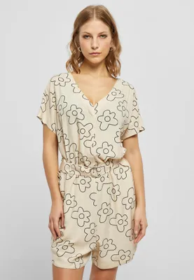 Produktbild von TB4096 - Ladies Short Viscose Belt Jumpsuit softseagrassflower XXL