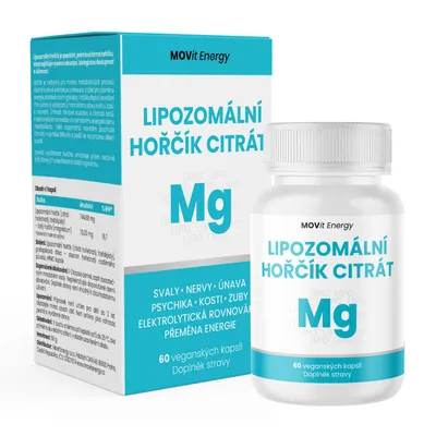 Obrázek produktu pro MOVit Lipozomální Hořčík Citrát, 60 veganských kapslí