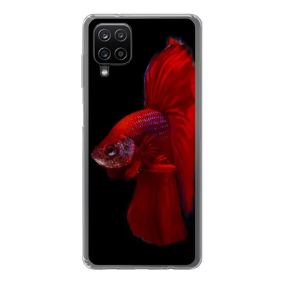 Produktbild von MuchoWow® Handyhülle Schutzhülle Hülle für Samsung Galaxy A12 Fische - Tiere - Rot Silikon Softcase Handy Hülle - Bild