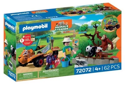 Produktbild von PLAYMOBIL 72072 Zoo: Tierpfleger mit Fahrzeug