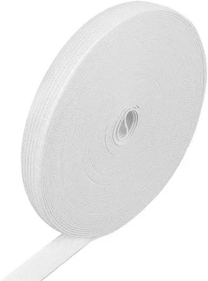 Immagine prodotto di Elastico in poliestere, 10 metri - Larghezza 12 mm - Bianco - Alta qualità - Per cucire
