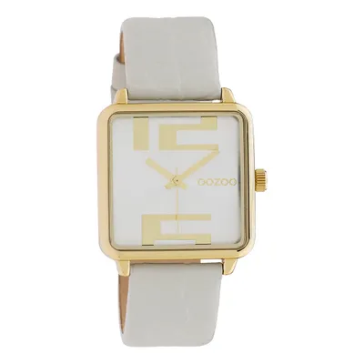 Produktbild von Oozoo Armbanduhr hellgrau Leder Timepieces Damen Analog-Quarzuhr UOC10365