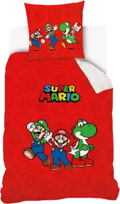 Productafbeelding van Beddengoed voor kinderen met Super Mario, Luigi en Yoshi