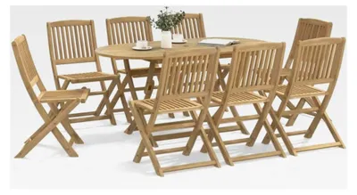 Produktbild von Klappstühle für den Garten, 8 Stück, 48,5x57x90cm, Akazienholz