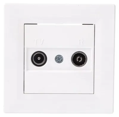 Produktbild von Asfora RTV Antennenbuchse 1dB weiß mit Rahmen EPH3300121