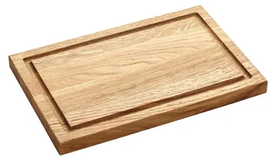Image de Petite planche à découper rectangulaire en bois, planche à découper de cuisine, en chêne robuste, dimensions : 30 x 20 x 2 cm |