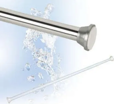 Zdjęcie produktu dla ALU drążek do zasłon prysznicowych 105 cm - 180 cm srebrny błyszczący