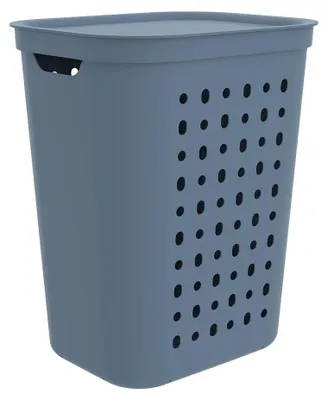 Produktbild von Rotho Wäschesammler 55L Jona - Wäschekorb groß - Wäschetruhe 43,2 x 35,5 x 53,3 cm - Wäschebox mit Deckel - Wäsche Sammler aus Kunststoff