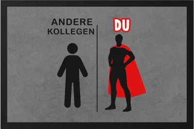Produktbild von Andere Kollegen Du Fußmatte Superheld Mein Held Dankeschön Geschenkidee Lustig Humor