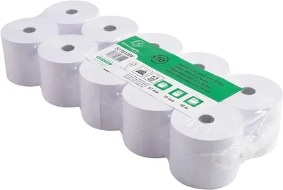 Produktbild von Exacompta 5770120V 10er Pack Kassenrollen, 1-lagig Offset(holzfrei) standard, Breite: 57 mm, Länge: 40 m, Durchmesser Kern: 12mm extra-weiß für Kassen, Tischrechner und Rechenmaschinen