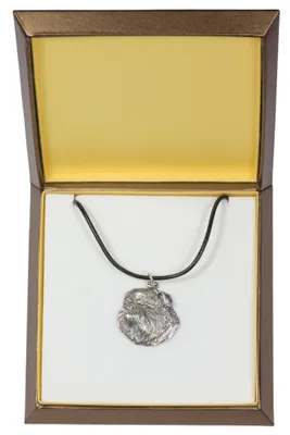 Image de Griffon Bruxellois I - Collier pour chien dans un coffret cadeau, médaillon argenté pour les amateurs de chiens, pendentif original de la marque Art-Dog