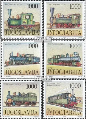 Produktbild von Briefmarken Jugoslawien 1992 Mi 2548-2553 (kompl.Ausg.) postfrisch Dampflokomotiven
