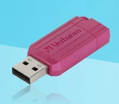 Zdjęcie produktu dla Pamięć flash USB Verbatim PinStripe 128 GB USB Typu A 2.0 Różowy (49460)