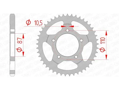 Produktbild von AFAM Kettenrad Stahl Standard - 525