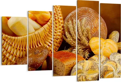 Produktbild von Bild auf Leinwand - Leinwandbild - Bäckerei Brot Essen - 150x100cm - Wand Bild - Wanddeko - Leinwanddruck - Bilder - Kunstdruck - Wanddekoration - Leinwand bilder - Wandkunst - EG150x100-2309