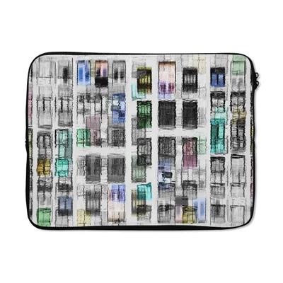 Produktbild von MuchoWow® Laptop Hülle 15 Zoll Türen - Bunt - Abstrakt Laptoptasche - Laptoptasche - Sleeve - Rundum-Schutz