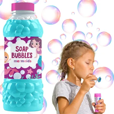 Zdjęcie produktu dla Płyn do tworzenia dużych i trwałych baniek mydlanych Syrenki 450 ml