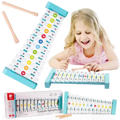 Zdjęcie produktu dla CLASSIC WORLD Cymbałki Ksylofon Drewniany 12 Tonów + 2 Pałeczki