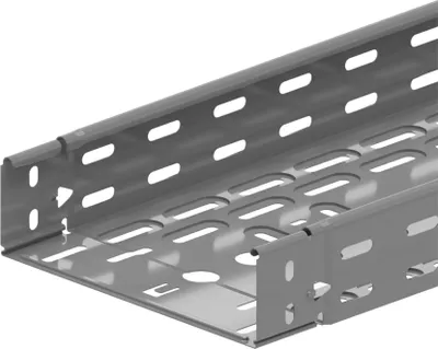 Produktbild von Vergokan Kabelrinne, gelocht, H=60, B=100, integrierte Klickverbindung, Sendzimir verzinkt, Stange mit 3m, 1 Stk.