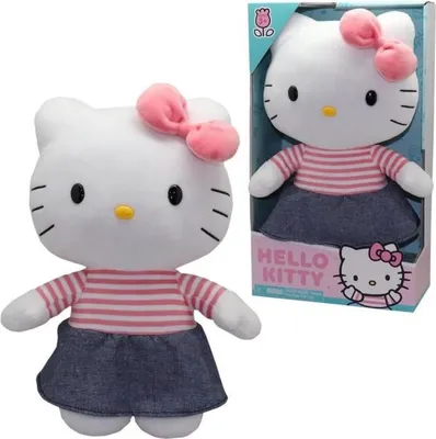 Obrázok produktu pre Plyšová hračka Hello Kitty, džínsové šaty, 30 cm, od 3 rokov, GPTOYS HKT131
