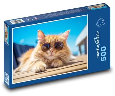 Obrázek produktu pro martinpuzzle - Puzzle 500 - Kočka v brýlích