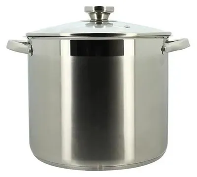 Obrázek produktu pro Hrnec s poklicí - MENASTYL - 4615455 - Nerezová ocel - 9 litrů - Všechny typy varných desek včetně indukce