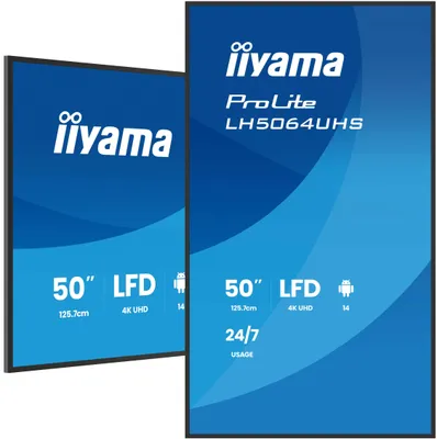 Immagine prodotto di Iiyama LH5064UHS-B1AG IIYAMA 125,7cm(49,5") LH5064UHS-B1AG 16:9 2xHDMI+1xUSB-C 4K (spedizione)