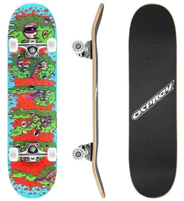 Productafbeelding van Osprey Slime Edition 31″ Double Kick Skateboard ABEC 5