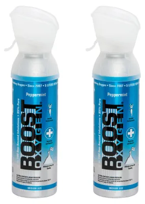 Produktbild von Boost Oxygen Sauerstoffdose zum Inhalieren Peppermint, mittel, 2x5L
