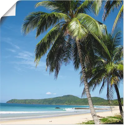 Produktbild von ARTland Poster Strand mit Palmen Größe: 50x50 cm