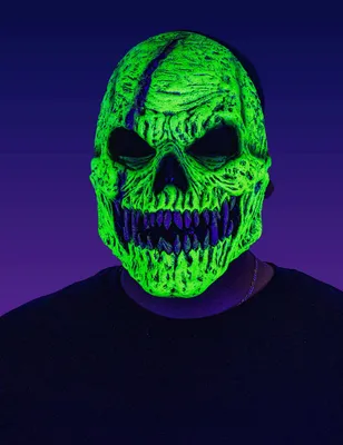 Produktbild von Maske Dämonenskelett, grün, Erwachsene - Einheitsgröße
