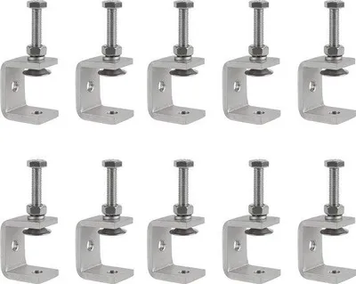 Produktbild von Famanu C-Klemmen Schraubzwingen - 10-teilige Set - Tischklemme für Holz- und Metallbearbeitung - 0-25 mm einstellbare Backenöffnungen
