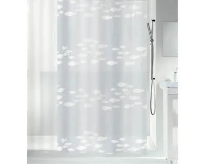 Produktbild von Duschvorhang spirella SARDAIGNE 180 x 200 cm grau weiß 10.23292