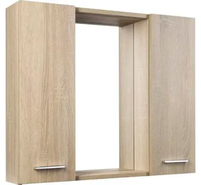 Obrázek produktu pro Zrcadlová skříňka s osvětlením Sapho Zoja 70 x 14 x 60 cm dub platin