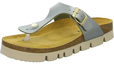 Produktbild von BOXX Damen-Pantolette mit Tieffußbett Silber-Grau, Farbe:grün, EU Größe:41