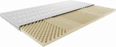 Zdjęcie produktu dla Topper Mulett 100x200 cm z pianki visco - dwustronny antyalergiczny zdejmowany pokrowiec H3 grubość 5 cm