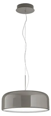 Imagen del producto de Lámpara colgante de metal en color gris acero, con tecnología LED integrada y regulable (50 W, temperatura de color ajustable), de 60 cm de diámetro - Perenz