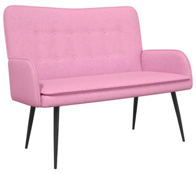 Obrázok produktu pre vidaXL dvojmiestna pohovka ružová 115 x 61 x 87 cm látková