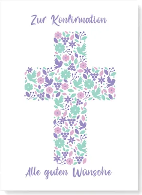 Produktbild von Friendly Fox Karte zur Konfirmation - Konfirmationskarte Mädchen Karte Konfirmation mit Umschlag - Glückwunschkarte Klappkarte zur evangelischen Konfirmation