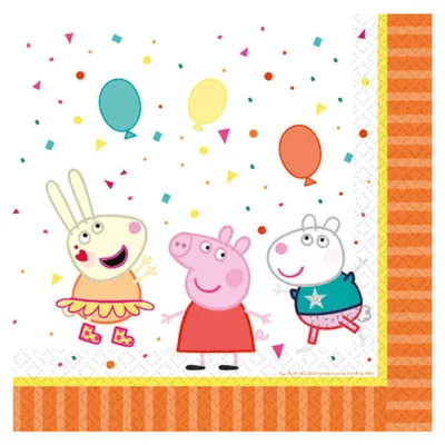 Productafbeelding van 16 servetten - Peppa's Party