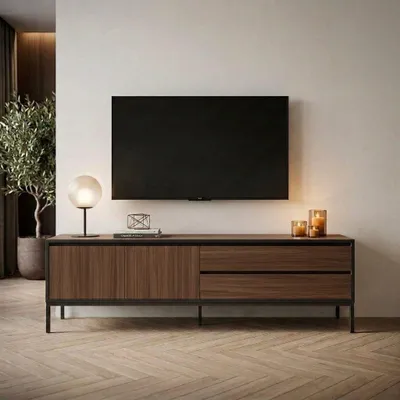 Image de Skye Decor, support TV de haute qualité, finition noyer Milano, 180 cm, 100% mélaminé | 12345