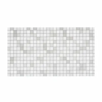 Produktbild von Spritzschutz Folie Küche Mosaikmuster Weiß/Silber 70 x 45 cm Selbstklebend Abwaschbar Küchenrückwand Wandschutz