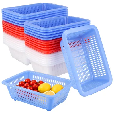 Zdjęcie produktu dla Zestaw 30 małych plastikowych pojemników do przechowywania w 3 kolorach